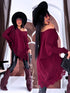 PLUS SIZE sweater "AGAIN 10588" - burgundy